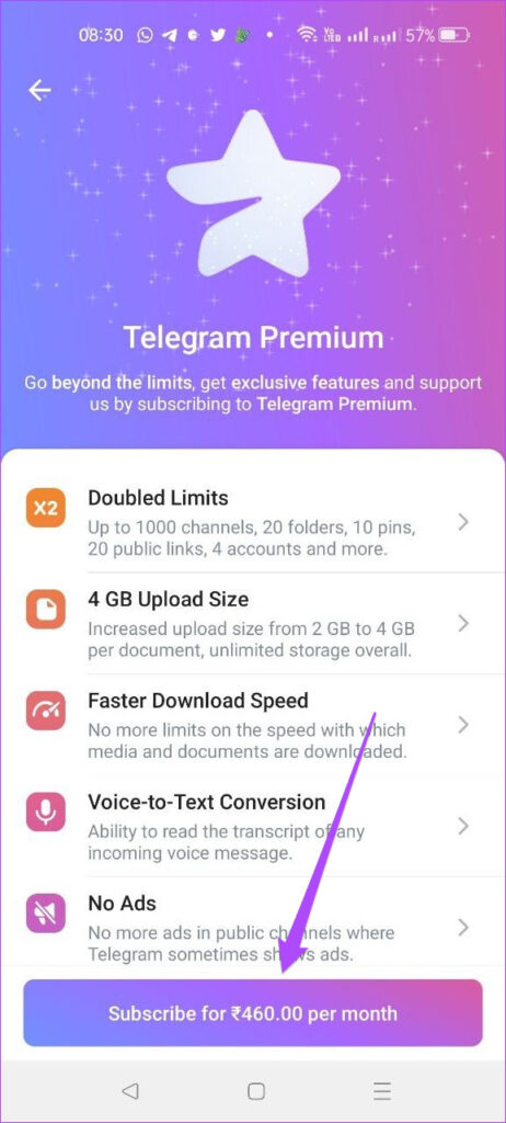 如何购买Telegram会员？
