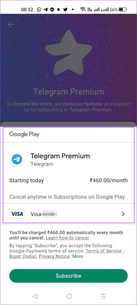 如何购买Telegram会员？