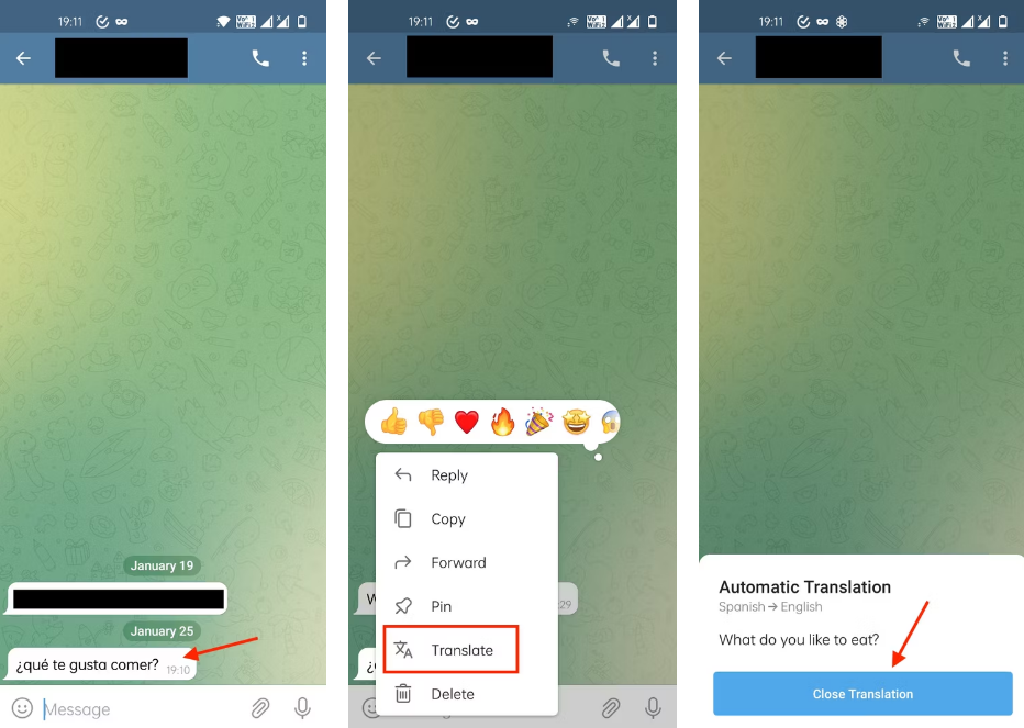 如何在 Telegram for Android 中使用翻译功能？